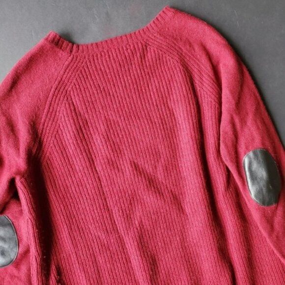 J.crew Red Knit Boxy Sweater 100% wool - Picture 8 of 8